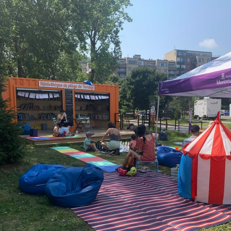 Samedi 28 juin, 10h30 à 11h30*<br><a href="https://maps.app.goo.gl/iJHPP9QAtigUWoRZ7">Bibliothèque de plage de Verdun</a>